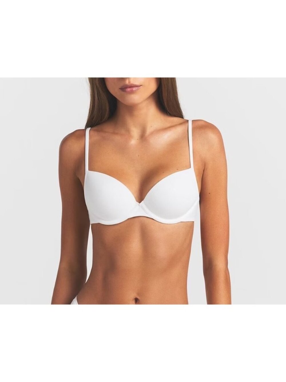 NWT SKIMS EVERYDAY COTTON LIGHTLY LINED DEMI BRA SNOW - 34DDD
